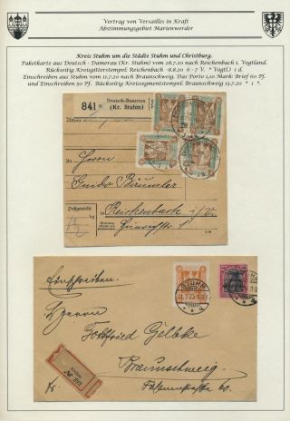 1920 PLEBISCITE TERRITORY MARIENWERDER, REGION MARIENBURG – sheet 10