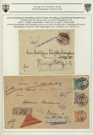 1920 PLEBISCITE TERRITORY MARIENWERDER, REGION MARIENBURG – sheet 11