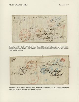 FRANCE - TRANS-ATLANTIC MAIL TO US (1839-1900) – sheet 2