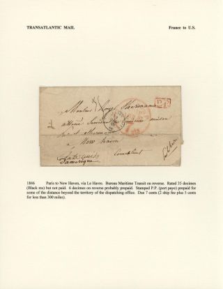 FRANCE - TRANS-ATLANTIC MAIL TO US (1839-1900) – sheet 3