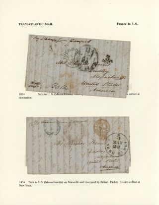 FRANCE - TRANS-ATLANTIC MAIL TO US (1839-1900) – sheet 7