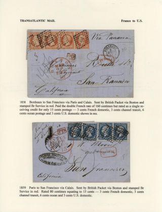 FRANCE - TRANS-ATLANTIC MAIL TO US (1839-1900) – sheet 10