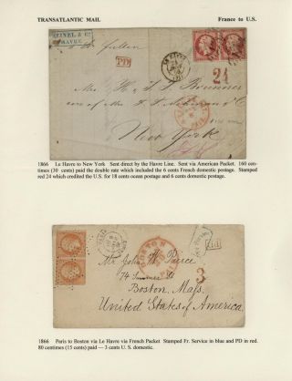 FRANCIE - ZAOCEÁNSKÁ POŠTA DO SPOJENÝCH STÁTŮ (1839-1900) – list 18