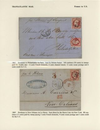 FRANCIE - ZAOCEÁNSKÁ POŠTA DO SPOJENÝCH STÁTŮ (1839-1900) – list 19