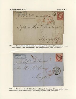 FRANCIE - ZAOCEÁNSKÁ POŠTA DO SPOJENÝCH STÁTŮ (1839-1900) – list 21