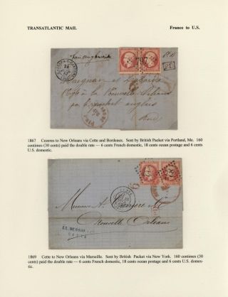 FRANCIE - ZAOCEÁNSKÁ POŠTA DO SPOJENÝCH STÁTŮ (1839-1900) – list 24