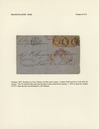 FRANCIE - ZAOCEÁNSKÁ POŠTA DO SPOJENÝCH STÁTŮ (1839-1900) – list 29