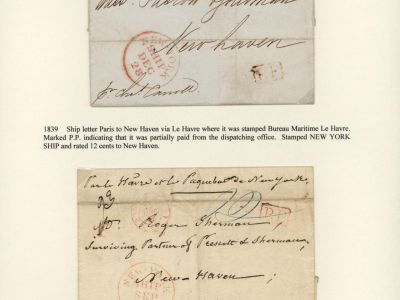 FRANCE - TRANS-ATLANTIC MAIL TO US (1839-1900)