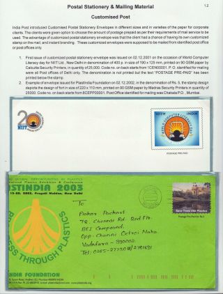 GLIMPSES OF INNOVATIONS IN 21ST CENTURY INDIAN POSTAL SERVICES – sheet 9