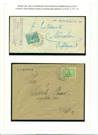 PRINTED MATTER IN POSTAL OPERATIONS OF THE FIRST CZECHOSLOVAK REPUBLIC 28. 10. 1918 - 15. 3. 1939 – sheet 7