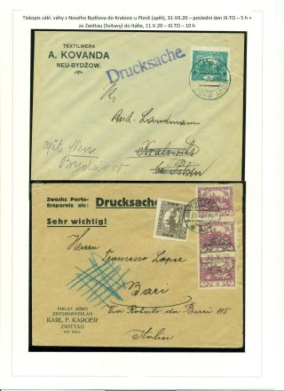 PRINTED MATTER IN POSTAL OPERATIONS OF THE FIRST CZECHOSLOVAK REPUBLIC 28. 10. 1918 - 15. 3. 1939 – sheet 8