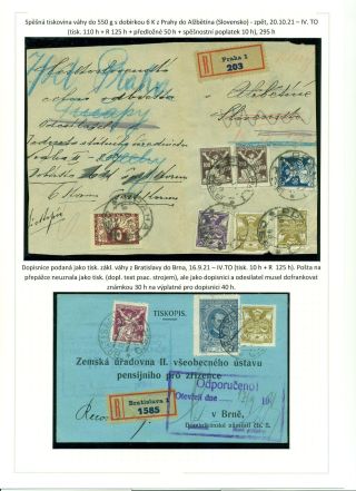 PRINTED MATTER IN POSTAL OPERATIONS OF THE FIRST CZECHOSLOVAK REPUBLIC 28. 10. 1918 - 15. 3. 1939 – sheet 13