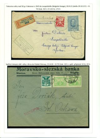 PRINTED MATTER IN POSTAL OPERATIONS OF THE FIRST CZECHOSLOVAK REPUBLIC 28. 10. 1918 - 15. 3. 1939 – sheet 15