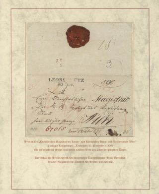 DOMOVINA SLEZSKO - POŠTOVNĚ-HISTORICKÉ DOKUMENTY OBLASTI LEOBSCHÜTZ, HORNÍ SLEZSKO – list 9
