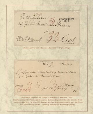 DOMOVINA SLEZSKO - POŠTOVNĚ-HISTORICKÉ DOKUMENTY OBLASTI LEOBSCHÜTZ, HORNÍ SLEZSKO – list 13