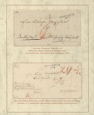 DOMOVINA SLEZSKO - POŠTOVNĚ-HISTORICKÉ DOKUMENTY OBLASTI LEOBSCHÜTZ, HORNÍ SLEZSKO – list 14
