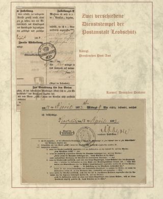 DOMOVINA SLEZSKO - POŠTOVNĚ-HISTORICKÉ DOKUMENTY OBLASTI LEOBSCHÜTZ, HORNÍ SLEZSKO – list 41