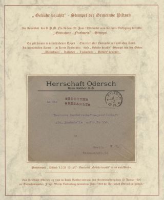 DOMOVINA SLEZSKO - POŠTOVNĚ-HISTORICKÉ DOKUMENTY OBLASTI LEOBSCHÜTZ, HORNÍ SLEZSKO – list 97