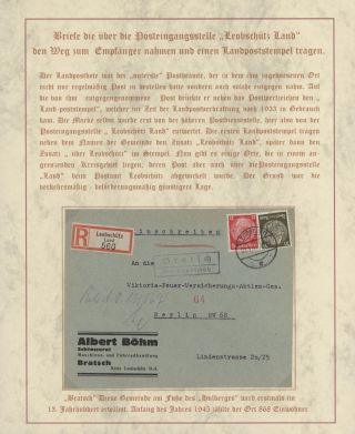 DOMOVINA SLEZSKO - POŠTOVNĚ-HISTORICKÉ DOKUMENTY OBLASTI LEOBSCHÜTZ, HORNÍ SLEZSKO – list 117
