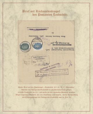DOMOVINA SLEZSKO - POŠTOVNĚ-HISTORICKÉ DOKUMENTY OBLASTI LEOBSCHÜTZ, HORNÍ SLEZSKO – list 119