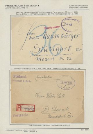 GERMAN LOCAL ISSUES 1945 - FREDERSDORF (NEAR BERLIN) 18 JUNE 1945 - 10 JANUARY 1946 – sheet 7