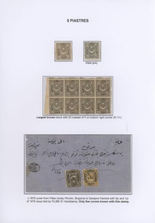 OTTOMAN EMPIRE – THE „DULOZ“ ISSUES 1865-1882 – sheet 50