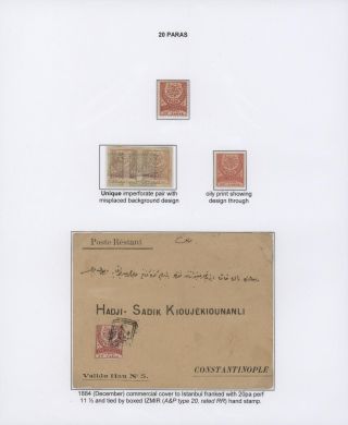 OTTOMAN EMPIRE – U.P.U. ISSUES 1876-1891 – sheet 33