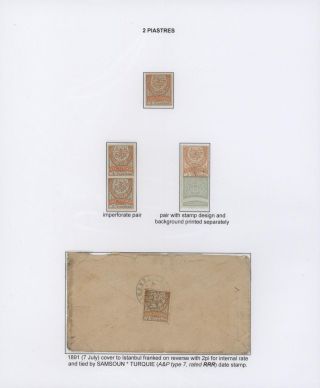 OTTOMAN EMPIRE – U.P.U. ISSUES 1876-1891 – sheet 39