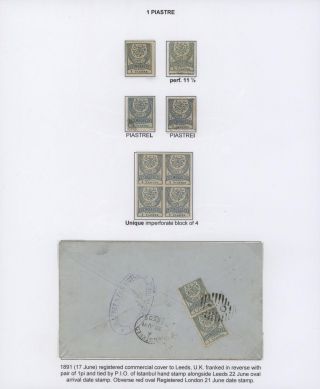 OTTOMAN EMPIRE – U.P.U. ISSUES 1876-1891 – sheet 53