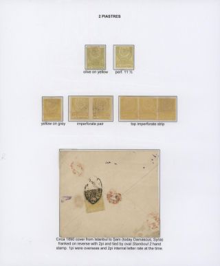 OTTOMAN EMPIRE – U.P.U. ISSUES 1876-1891 – sheet 54