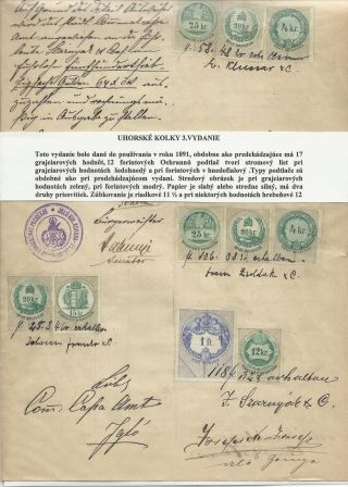 HUNGARIAN FISCAL STAMPS 1st - 3rd ISSUE – sheet 4