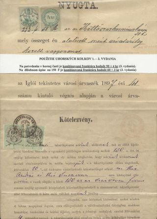 HUNGARIAN FISCAL STAMPS 1st - 3rd ISSUE – sheet 10