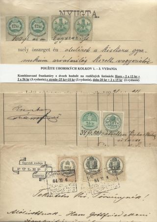 HUNGARIAN FISCAL STAMPS 1st - 3rd ISSUE – sheet 11