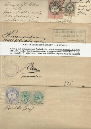 HUNGARIAN FISCAL STAMPS 1st - 3rd ISSUE – sheet 13
