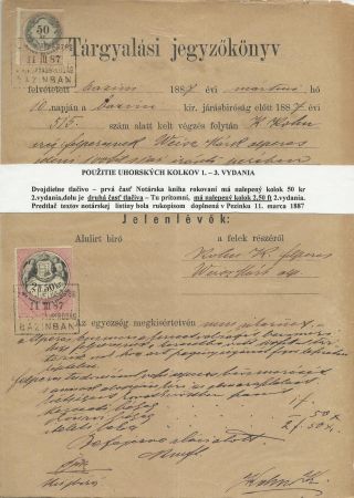 HUNGARIAN FISCAL STAMPS 1st - 3rd ISSUE – sheet 14