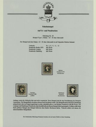 HELGOLAND - FALSCHSTEMPEL AUF UR- UND NEUDRUCKEN – Blatt 18