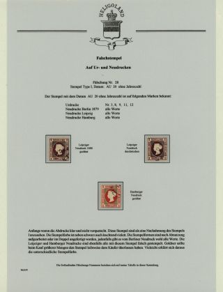 HELGOLAND - FALSCHSTEMPEL AUF UR- UND NEUDRUCKEN – Blatt 19
