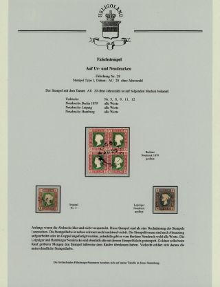 HELGOLAND - FALSCHSTEMPEL AUF UR- UND NEUDRUCKEN – Blatt 20