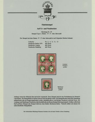 HELGOLAND - FALSCHSTEMPEL AUF UR- UND NEUDRUCKEN – Blatt 22