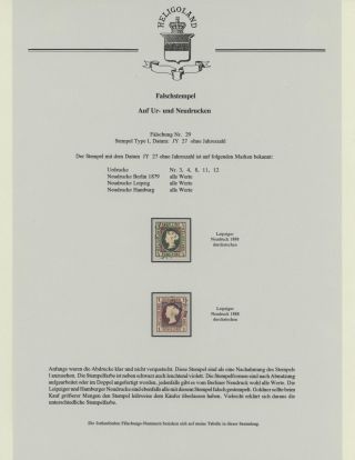 HELGOLAND - FALSCHSTEMPEL AUF UR- UND NEUDRUCKEN – Blatt 24