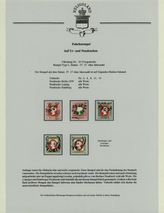 HELGOLAND - FALSCHSTEMPEL AUF UR- UND NEUDRUCKEN – Blatt 26