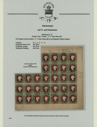 HELGOLAND - FALSCHSTEMPEL AUF UR- UND NEUDRUCKEN – Blatt 27