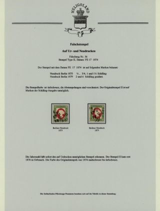 HELGOLAND - FALSCHSTEMPEL AUF UR- UND NEUDRUCKEN – Blatt 32