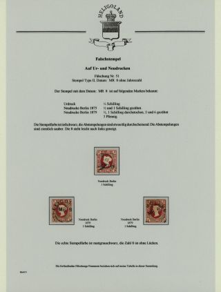 HELGOLAND - FALSCHSTEMPEL AUF UR- UND NEUDRUCKEN – Blatt 34