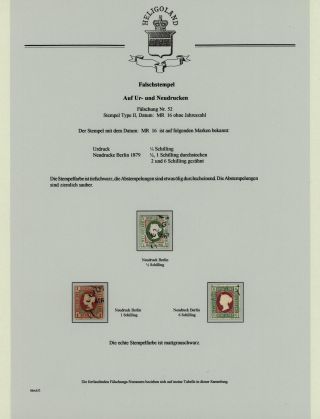 HELGOLAND - FALSCHSTEMPEL AUF UR- UND NEUDRUCKEN – Blatt 36