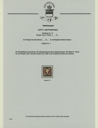 HELGOLAND - FALSCHSTEMPEL AUF UR- UND NEUDRUCKEN – Blatt 38