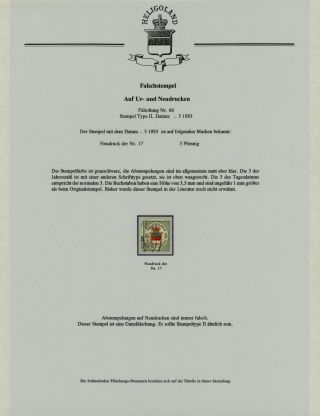 HELGOLAND - FALSCHSTEMPEL AUF UR- UND NEUDRUCKEN – Blatt 40
