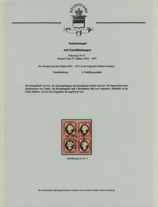 HELGOLAND - FALSCHSTEMPEL AUF UR- UND NEUDRUCKEN – Blatt 41