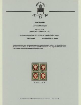 HELGOLAND - FALSCHSTEMPEL AUF UR- UND NEUDRUCKEN – Blatt 42