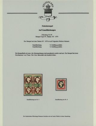 HELGOLAND - FALSCHSTEMPEL AUF UR- UND NEUDRUCKEN – Blatt 43